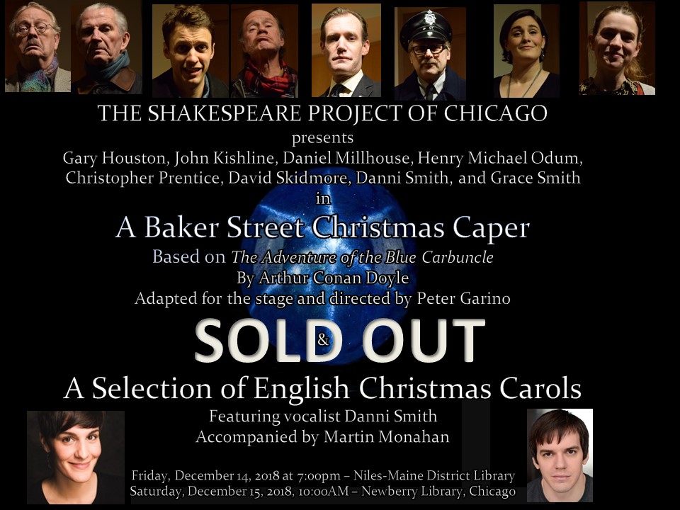A Baker Street Christmas Caper banner for The Shakespeare Project of Chicago