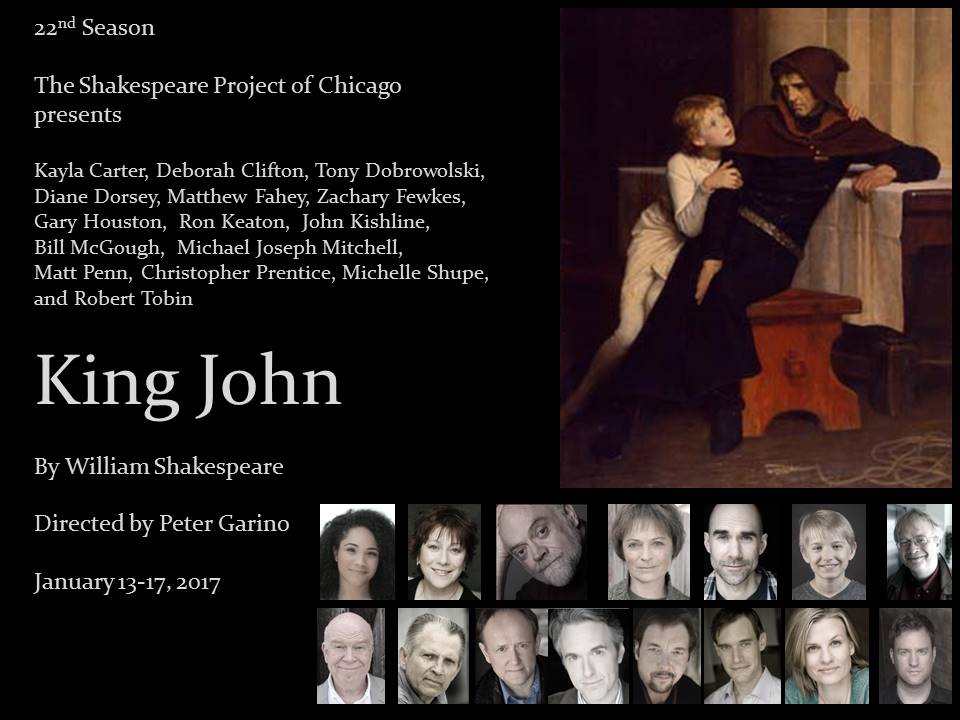 King John 2017 poster for The Shakespeare Project of Chicago